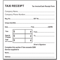 Taxi Receipt Pads – 90 Leaf Receipt Pads – Originzbooks